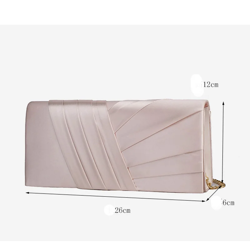 Banquet Envelope Bag Women'S Clutch Smooth Silk Leather Chain Evening Purse Women Wedding Handbag Bolsa Feminina Shoulder Bags