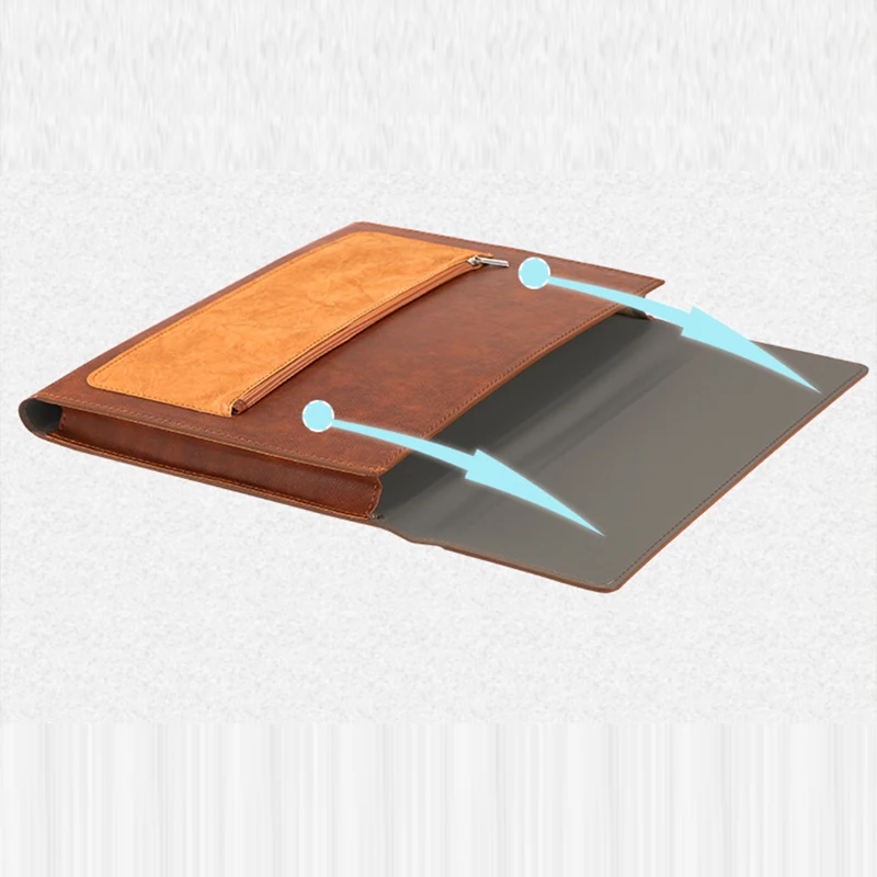 A4 مجلد ملفات جلدية حقيبة مستندات سعة كبيرة حقيبة أعمال مقاوم للماء عقد البيانات فاتورة حقيبة ملفات اللوازم المكتبية جديد