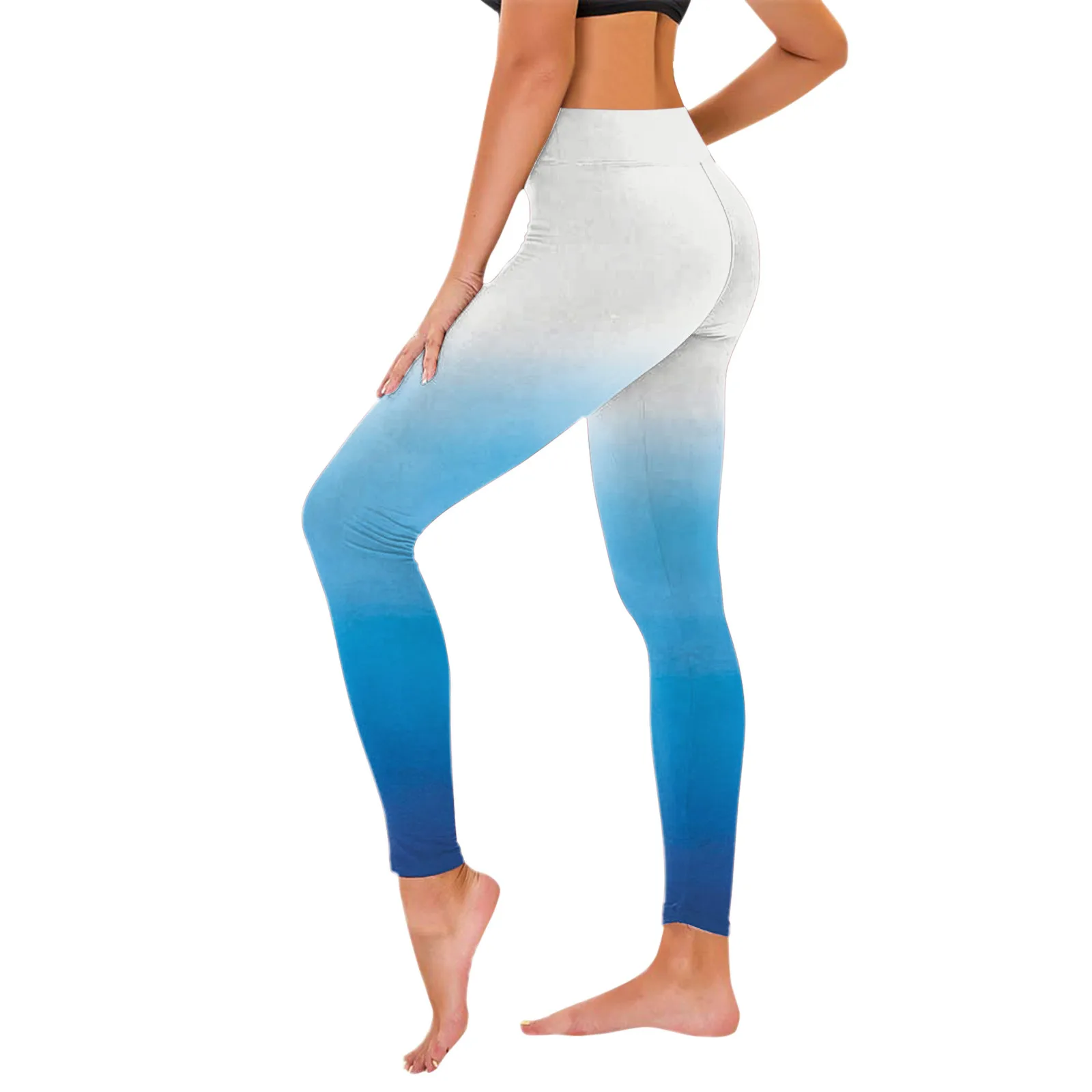 Leggings da Yoga da donna traspiranti senza cuciture di colore sfumato a vita alta con sollevamento del culo elasticizzato pantaloni da palestra sportivi di nuovo arrivo