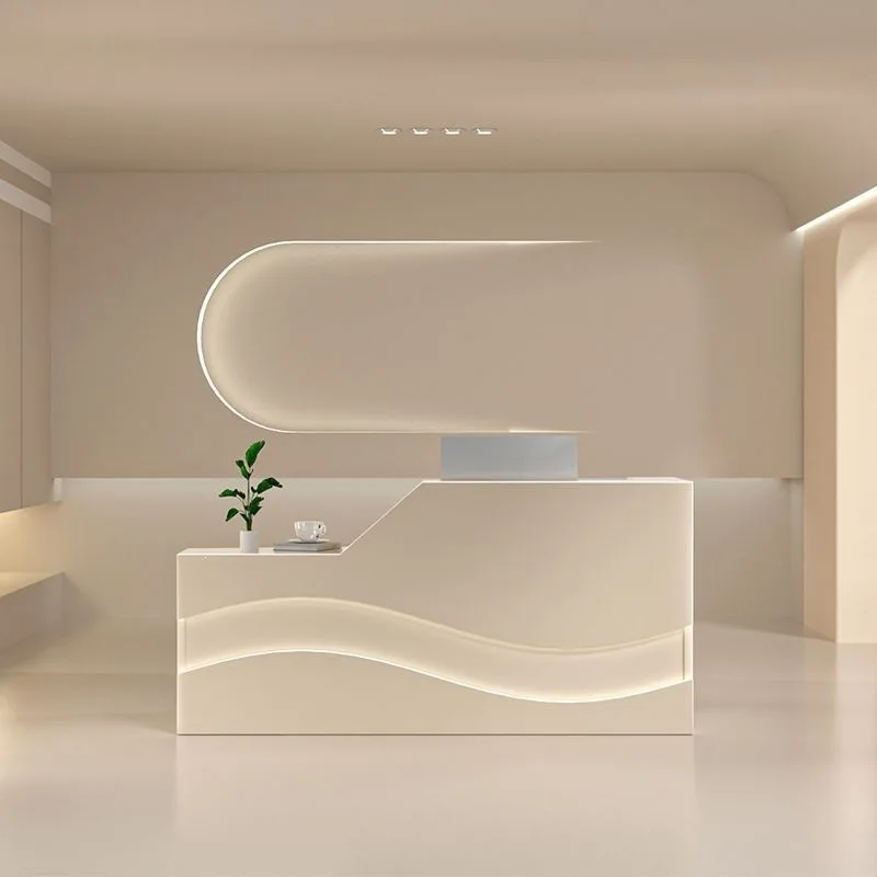 

Modern light luxury front desk reception desk clothing store hair checkout page beauty salon senior feeling company