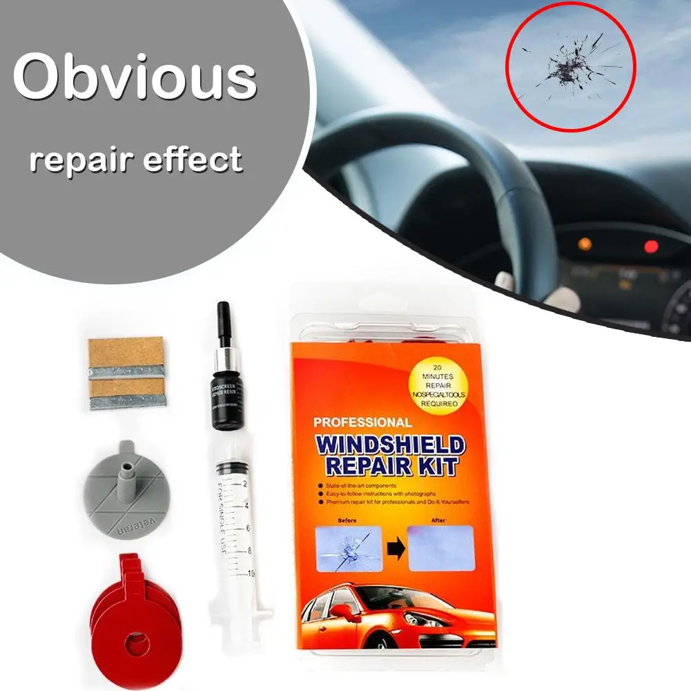 Vitre de réparation de pare-brise de voiture fissurée, outils de réparation de pare-brise, VPN sif, accessoires en verre, automobile, eau, X9E5