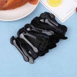 100Pcs/Bag Mini Plastic Spoons Flatware Spoons For Jelly Ice Cream Dessert Appetizer Plastic Spoon For Party Supplies