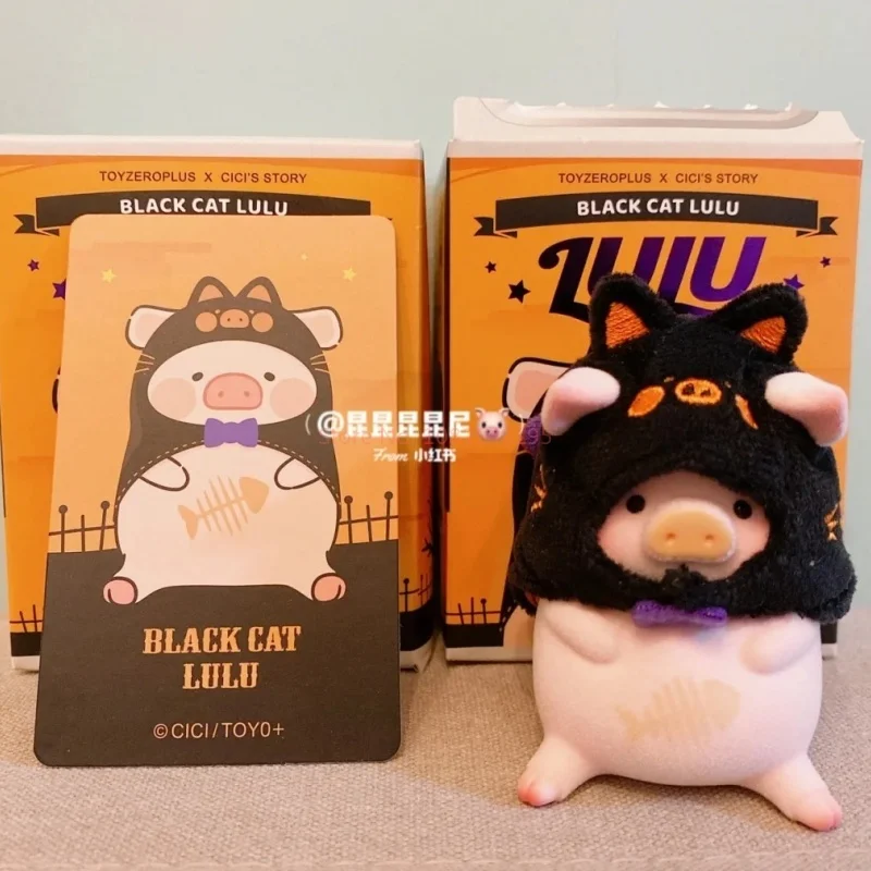 Echte ingeblikte Lulu The Piggy Surprise Can Zombie Series Action Figure Q-versie Lulu Pig Anime Toy Halloween Ghost Model Gift