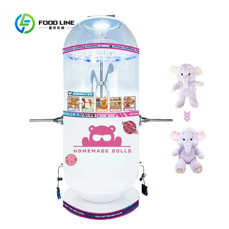 Automatic Cotton Filling Machine with 3200W Motor, DIY Stuffed Animal Stuffing Equipment for Teddy Bear and Pillow 110V/220V
