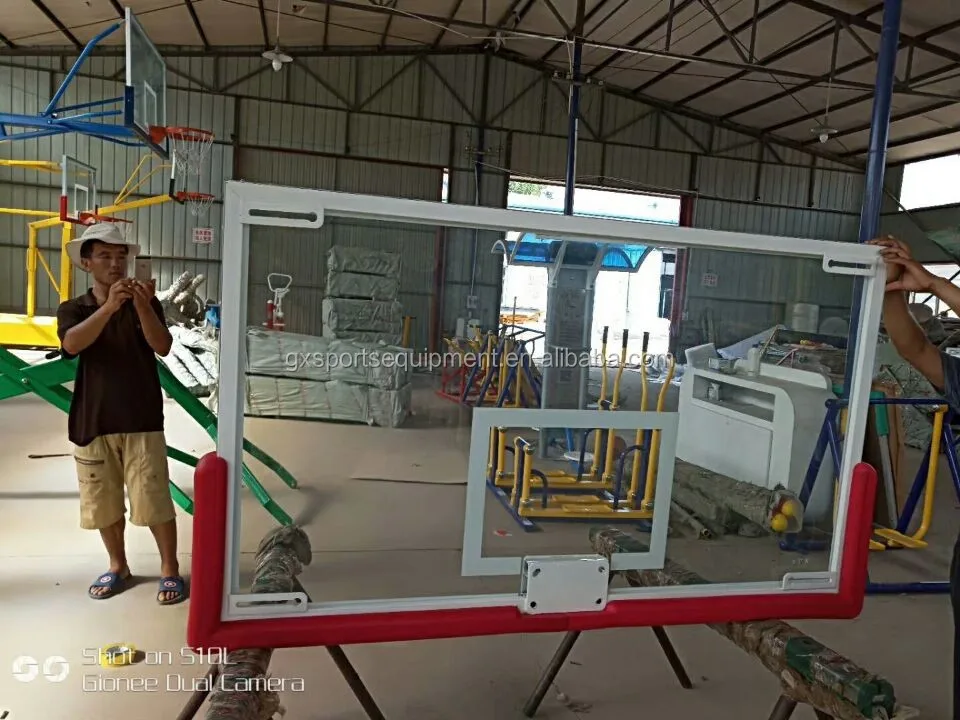 Steel Frame Manufacturer Direct Sale Tempered Glass Basketball Backboard