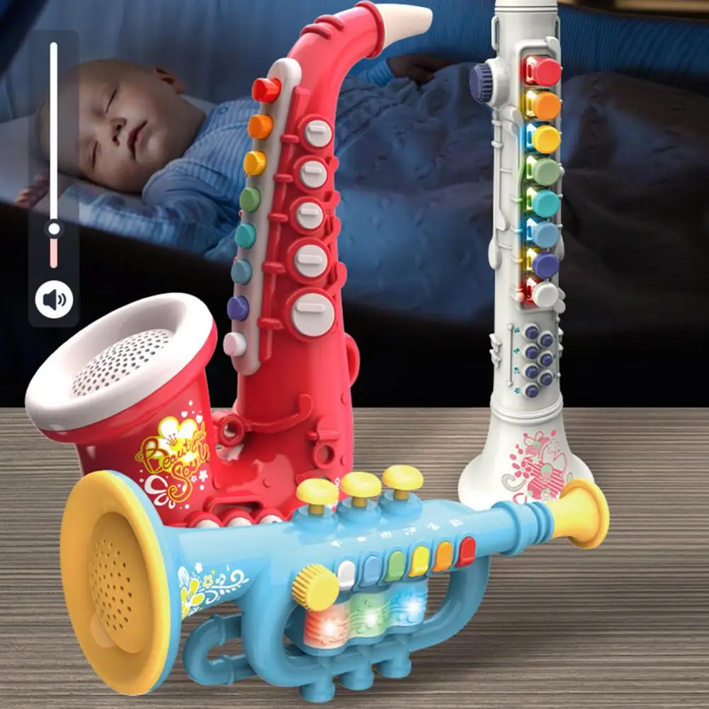 

Real Playable Portable Finger Exercises Eight-tone Saxophone Mini Trumpet Toy Trumpet Toy Children Gift