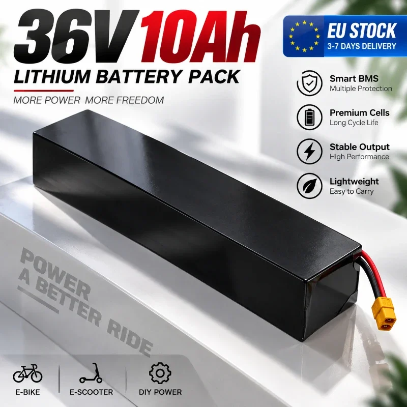 Pacco batteria 36V 10Ah 10000mAh 10S3P 500W per monopattino elettrico KUGOO S1 S2 S3, batteria Li-ion 18650 ricaricabile con BMS integrato, prestazioni stabili, ricambio per scooter, spedizione rapida