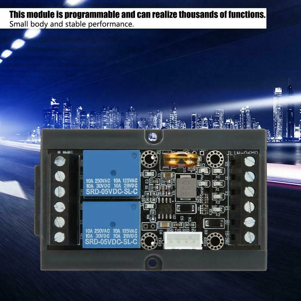 A62Z PLC Industrial Control Board FX1N-06MR Programmable Relay Delay Module WithShell