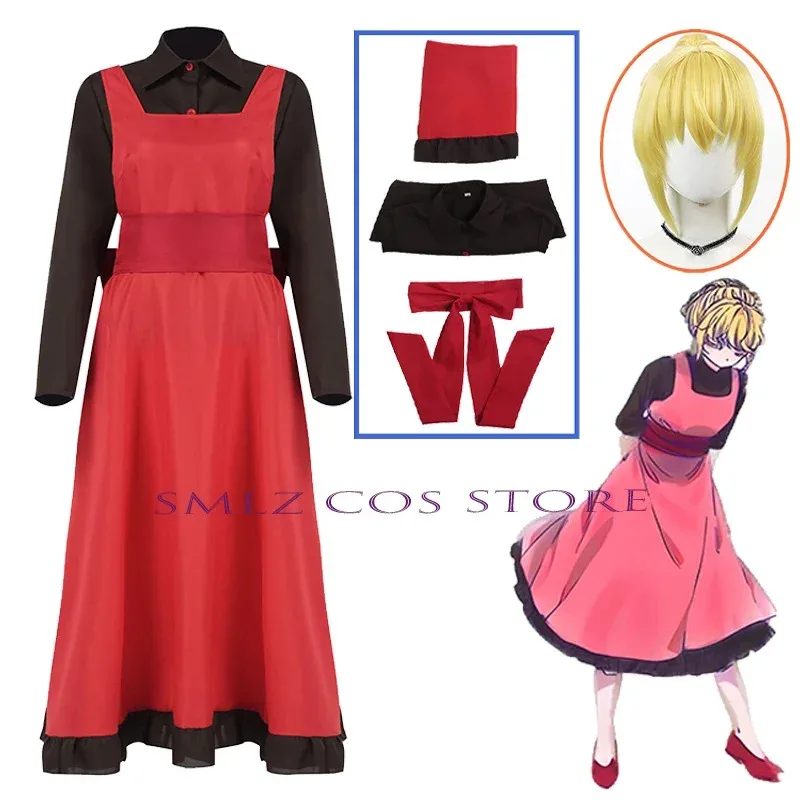 

Rachel Cosplay Anime Tower Off God Costume Women Maid Dress Top Rachel Wig Outfits Set Halloween Party Clothing for Adult
