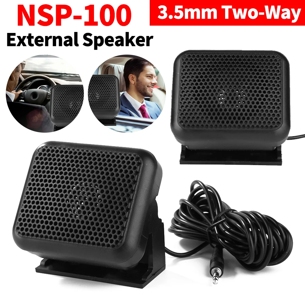 

NSP-100 Mini External Speaker Audio Stereo Motorola Car Mobile CB Radio for Yaesu FT-847 FT-920 FT-950 FT-2000 Transceiver