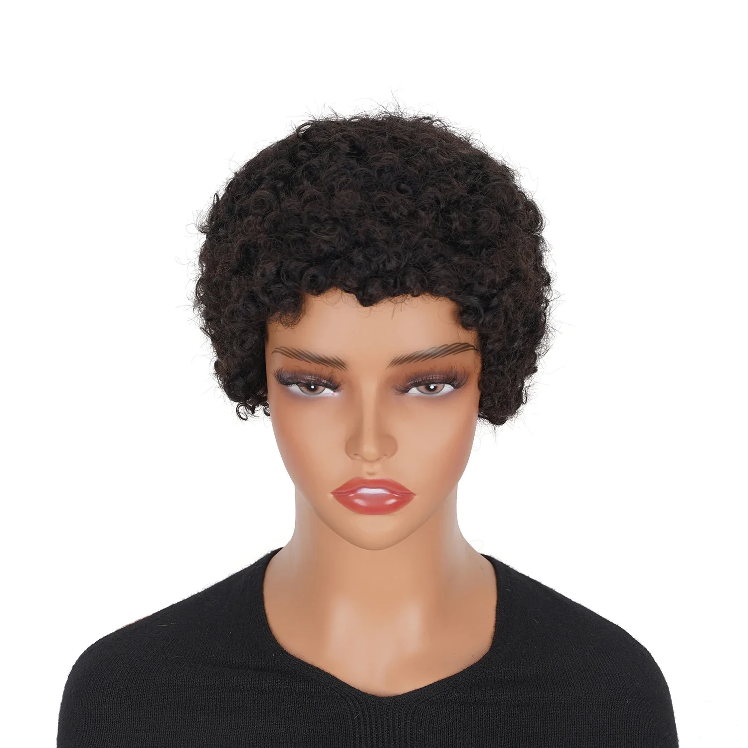 Short Pixie Cut Kinky Curly Wigs For Women Brazilian Remy Human Hair Wigs Glueless Machine Made Jerry Curly Wigs