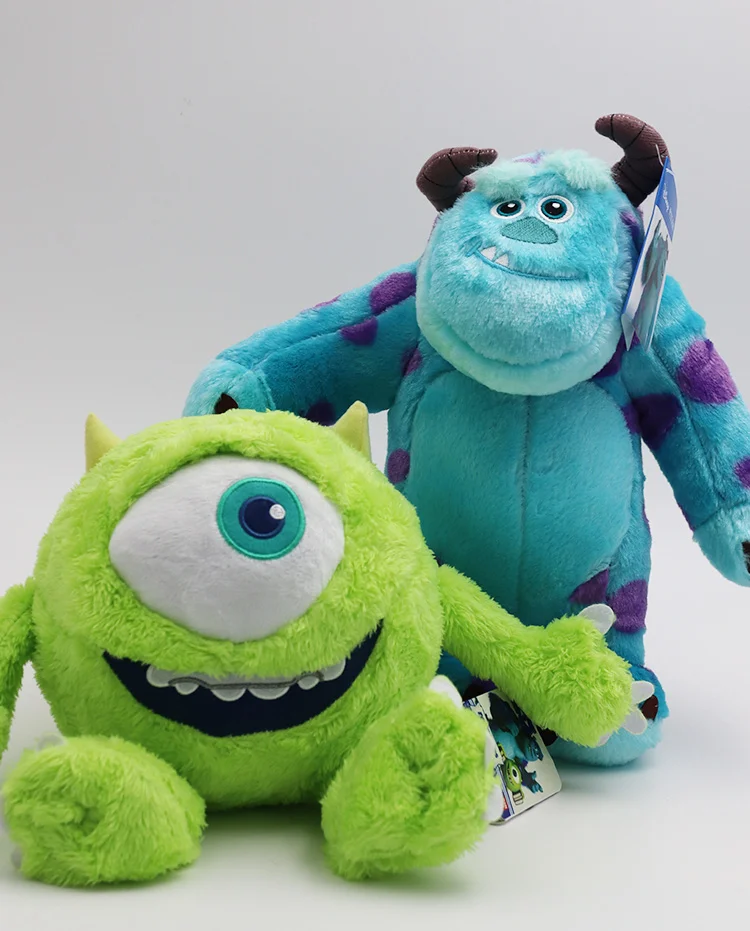 Kawaii Flauschige Pixar Sulley und Mike Plüschtiere Set Monsters Inc Wazowski Niedliche Anime Stoffpuppen Geburtstagsgeschenk für Mädchen Jungen – Detail 1
