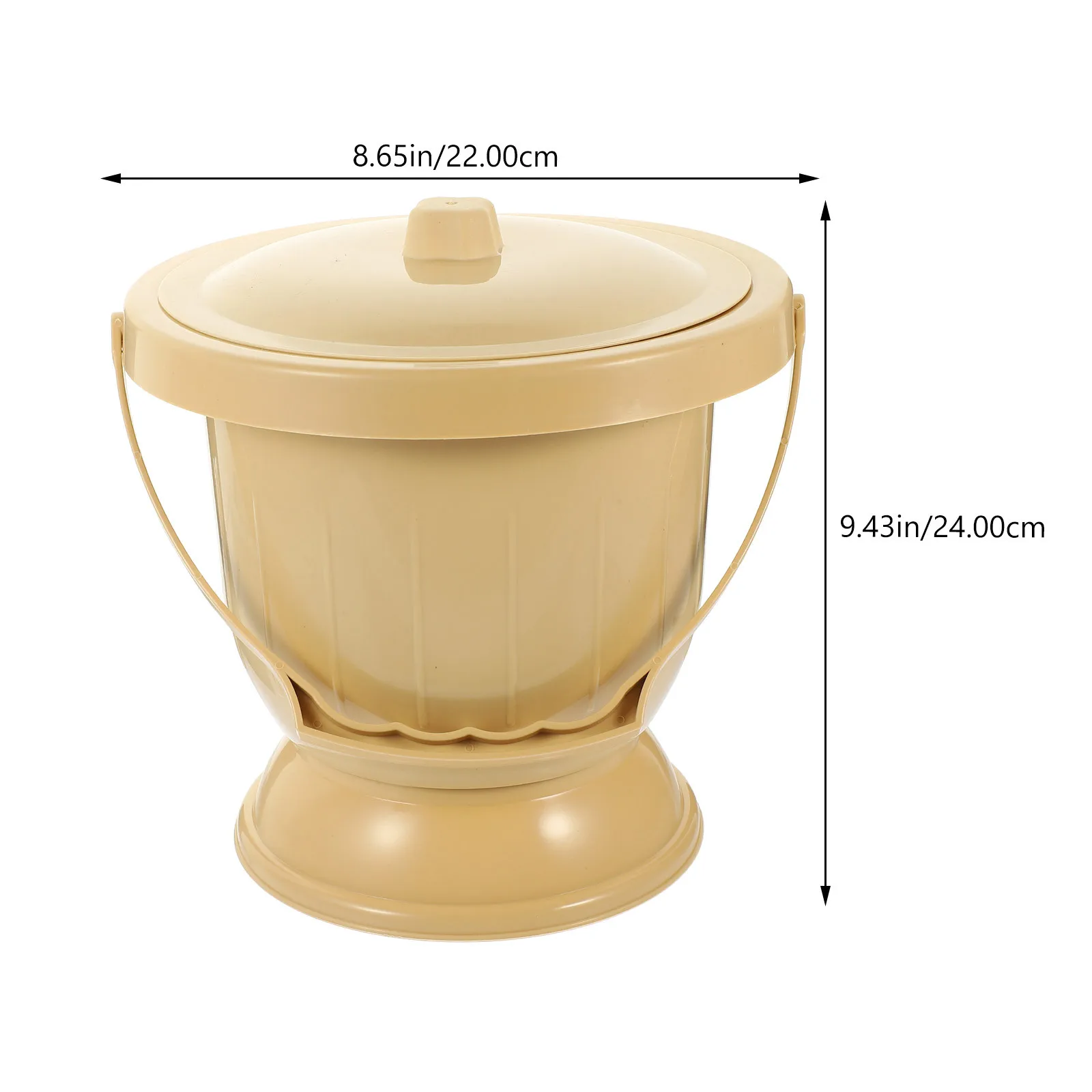 กระโถนปัสสาวะแบบมีฝาปิด 1 ชิ้น แบบพกพา สำหรับผู้ใหญ่ ทนทาน เหมาะสำหรับใช้ในบ้าน กลางคืน เดินทาง เด็ก ผู้สูงอายุ และผู้พิการ