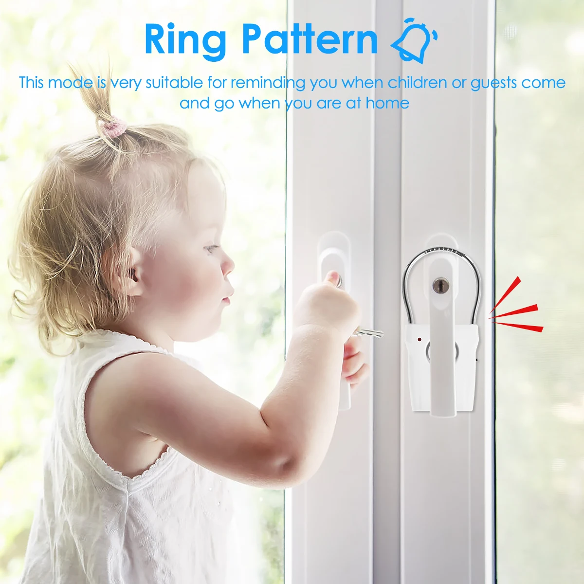 Door Handle Alarm Portable Door Security Alarm Alarm Equipment Battery Operated For Home Travel Hotel Apartment Security