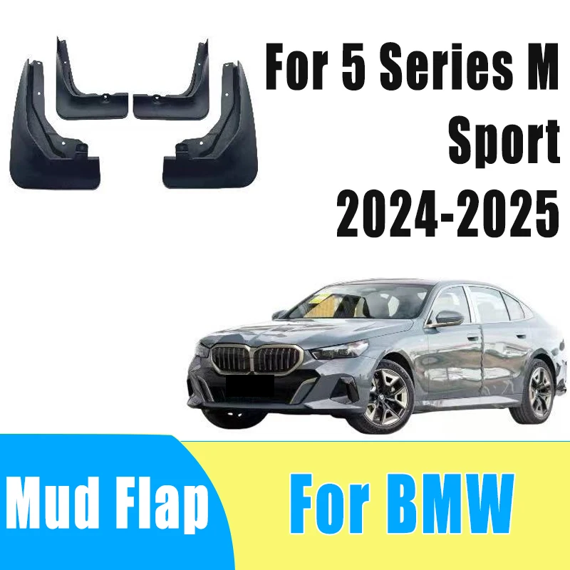 

4pcs Auto Mudguard Waterproof Prevent Mud Splashing Car Mud Flap Fender Trim Accessories For BMW 5 Series M Sport 2024-2025