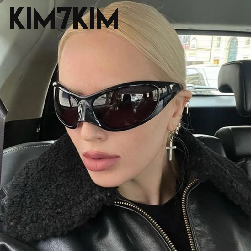 Cyberpunk Cat Eye Y2K Sunglasses Women 2024 Luxury Brand Trends Sun Glasses Men Vintage Oversized Steampunk Goggle Gafas De Sol