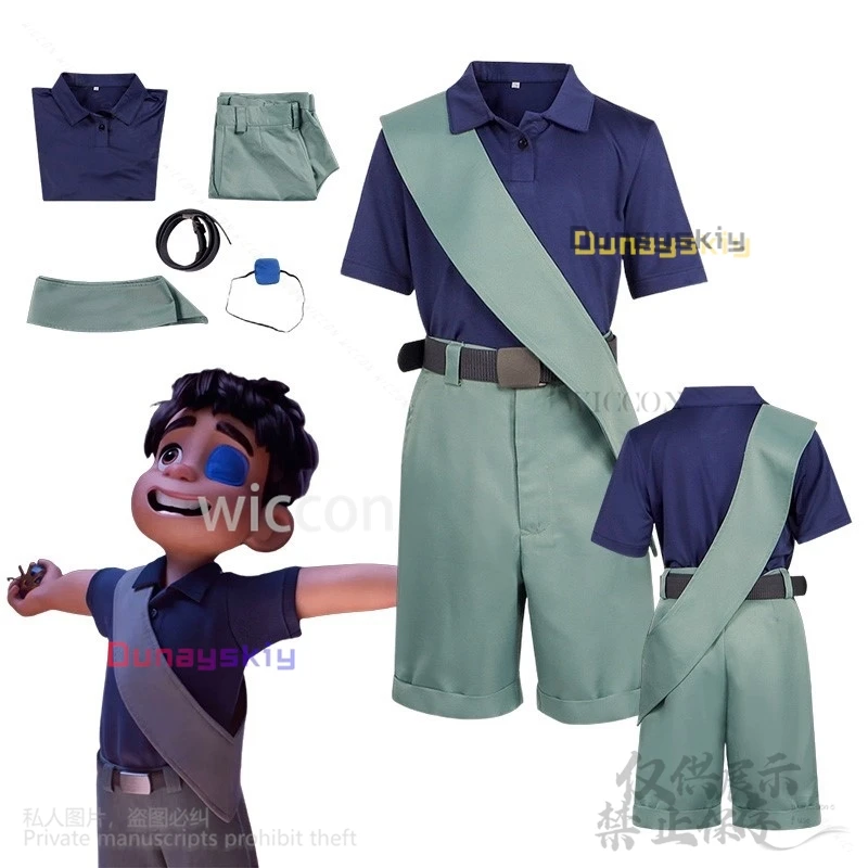 

Anime Ellio Cosplay Fantasy Young Boys Clothing Top Pants Blindfold Props For Halloween Christmas Party Roleplay Customized