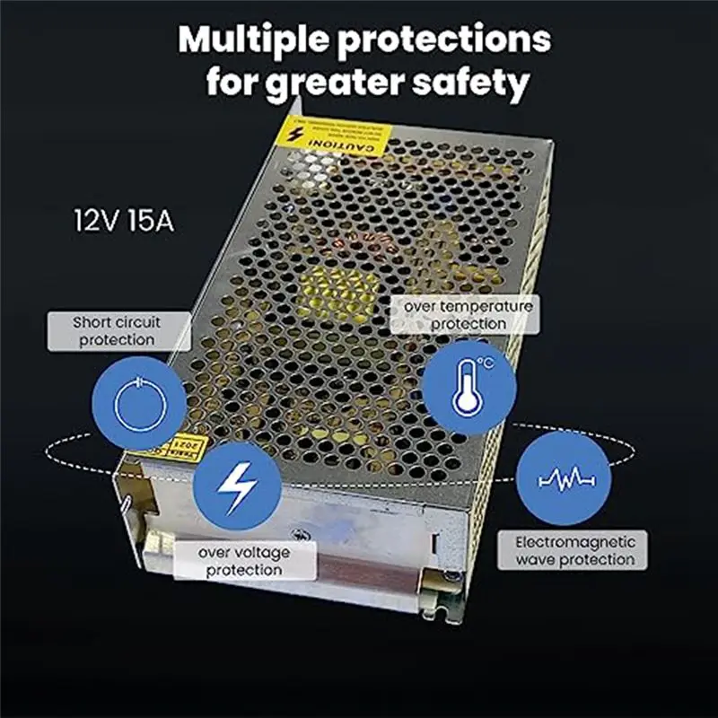 【VALUE MONEY】1 PCS 12V 15A 180W Power Supply Transformer Transformer Adapter Switching Power Supply Voltage Converter
