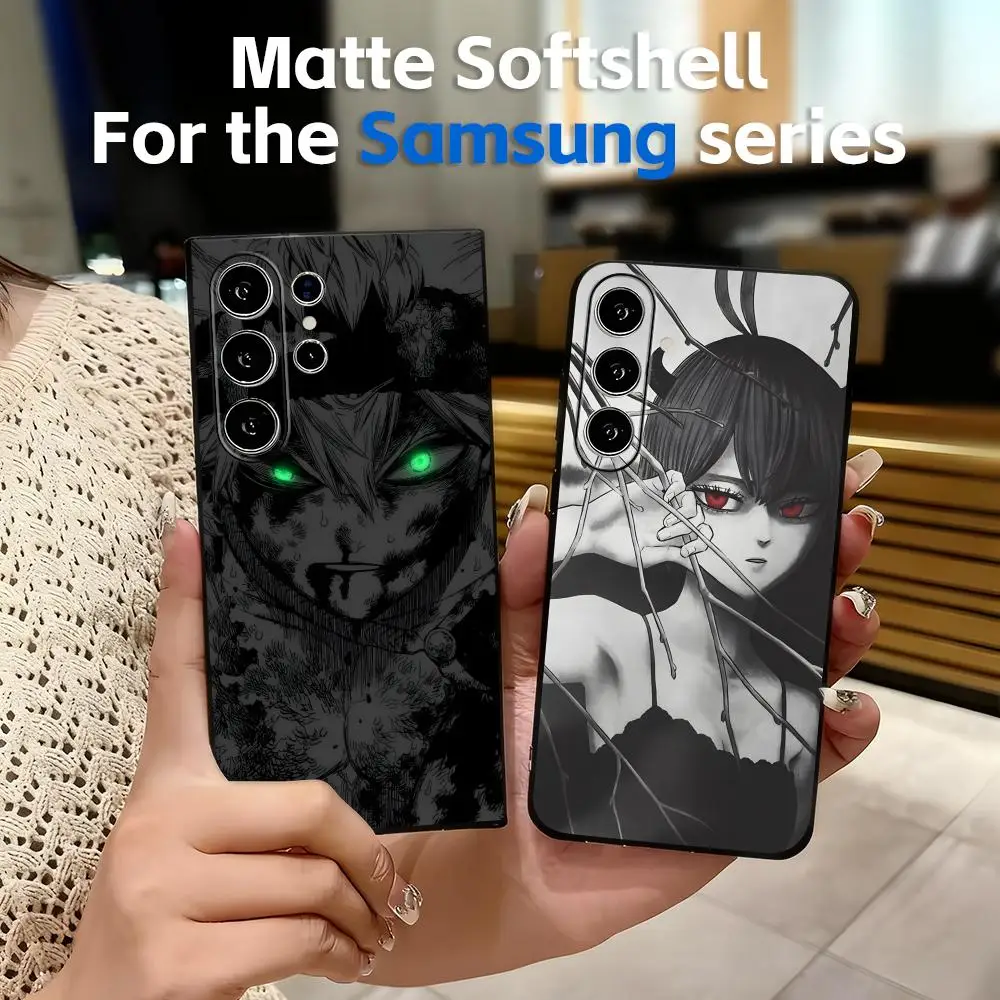 Anime Black Clover Phone Case Soft Black For Samsung S26 S25 S24 S23 S22 S21 S20 Plus Ultra Note20