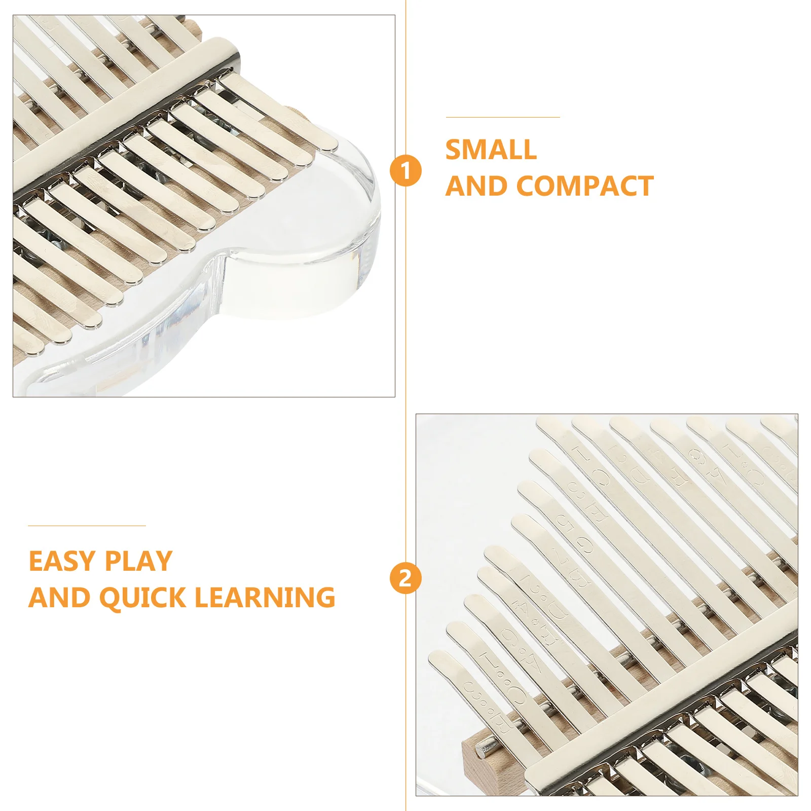 

Finger Piano Mini Kalimba for Beginners Thumb Piano for Beginners Acrylic Musical Instrument Musical Instrument Supplies