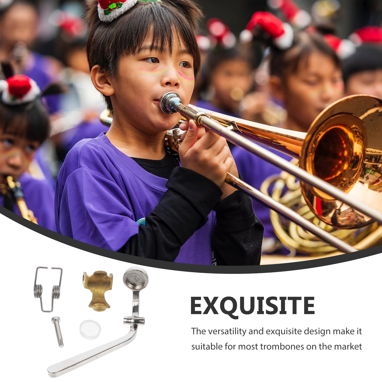 

2pcs Trombone French Horn Parts Water Key Mounting Drain Clique Bond Replacement Component Trombone Musical instrument Accessory