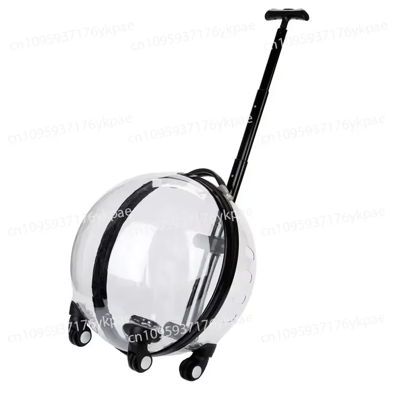 Luxury Transparent Capsules Pet Travel Trolley New Stroller Puppy Cat Comfortable Bag Wheeled Trolley