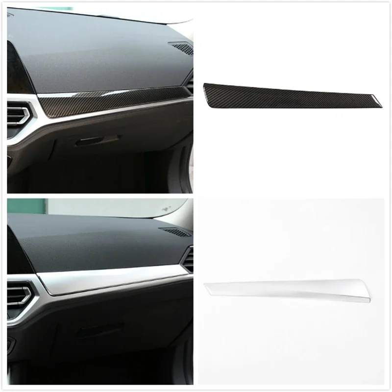 

Car Styling Car Central Control Instrument Panel Decorative Panel Stickers For BMW 3 Series 325li 2020 ABS Chrome Carbon Fiber