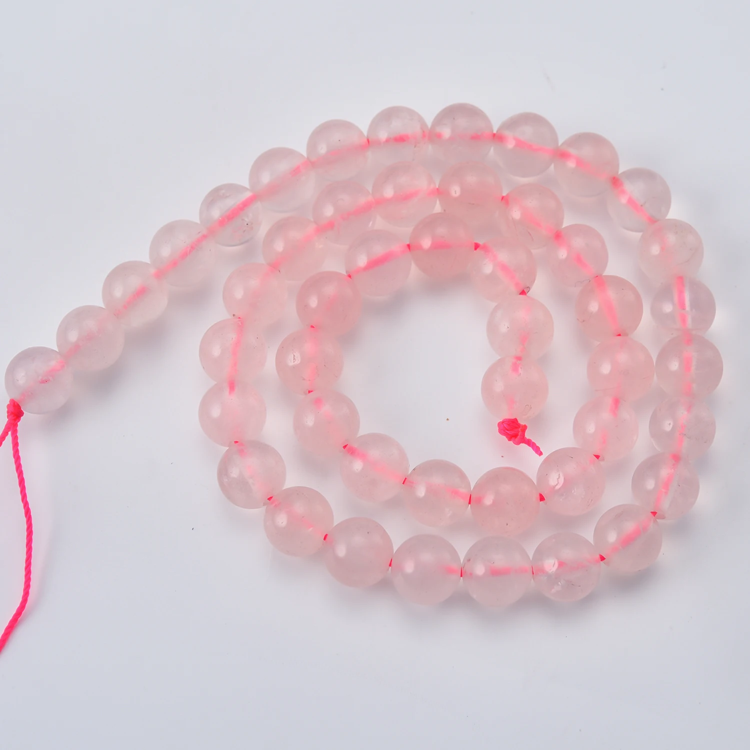 Natural Rose Quartz Gemstone Loose Beads for diy Jewelry Making Round Smooth Rose Stone Bead Full Strand 15 inch 4/6/8/10mm