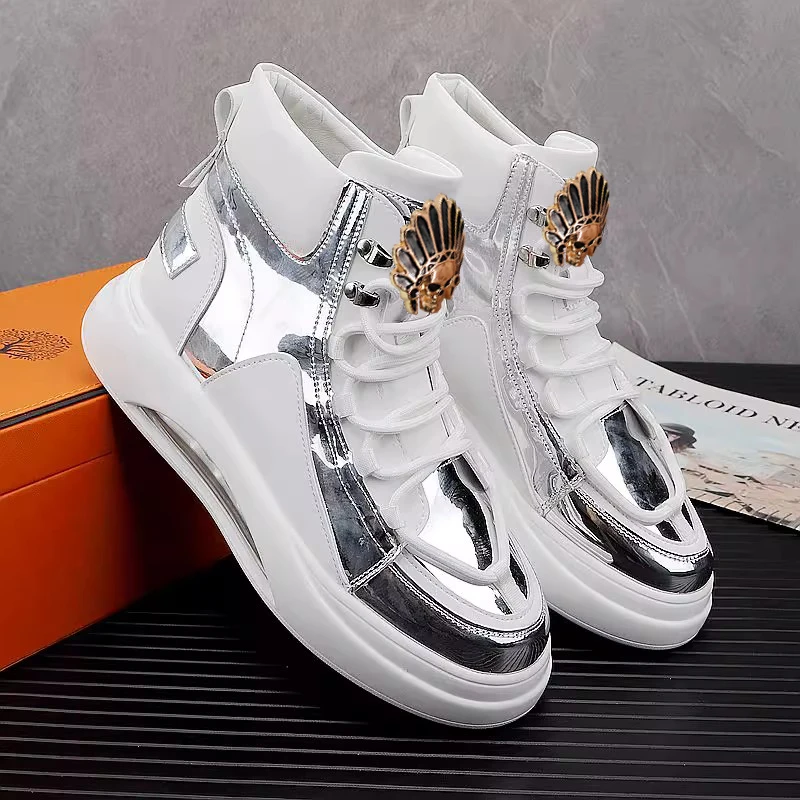 

Мужская модная повседневная обувь на воздушной подушке, весна-лето-осень, высокие роскошные дизайнерские молодежные трендовые кроссовки для отдыха