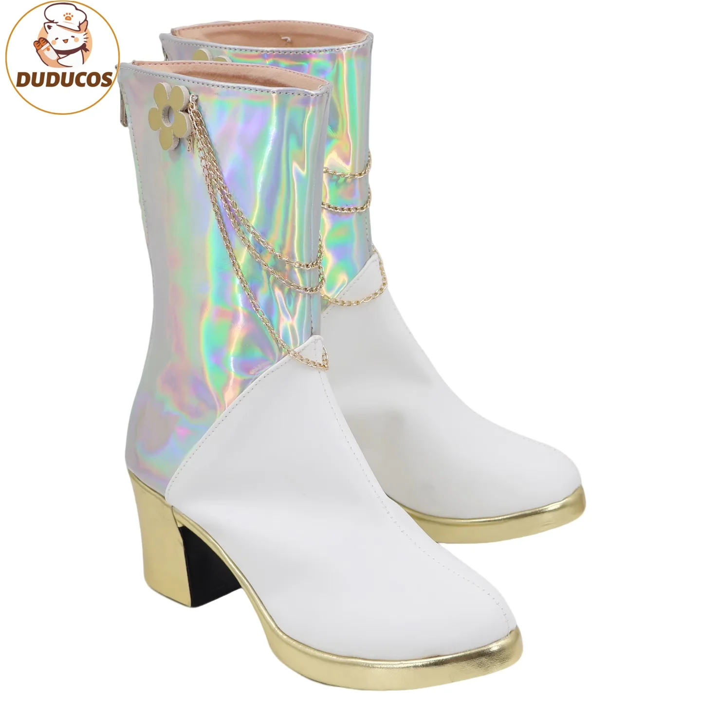 รองเท้าคอสเพลย์ DUDU-R HUNTR X Kpop Demon Hunters Mira รองเท้าบูท K-POP สำหรับผู้หญิง เด็ก ผู้ใหญ่ ชุดคอสเพลย์ อุปกรณ์ประกอบฉาก