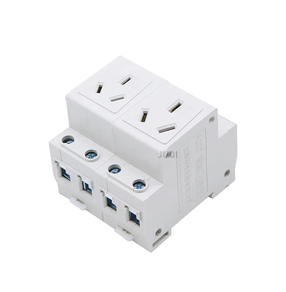 10-16A 250V DIN 35mm Rail Mount AC Power AC30 Modular Socket AC power  3 holes Battery Receptacle