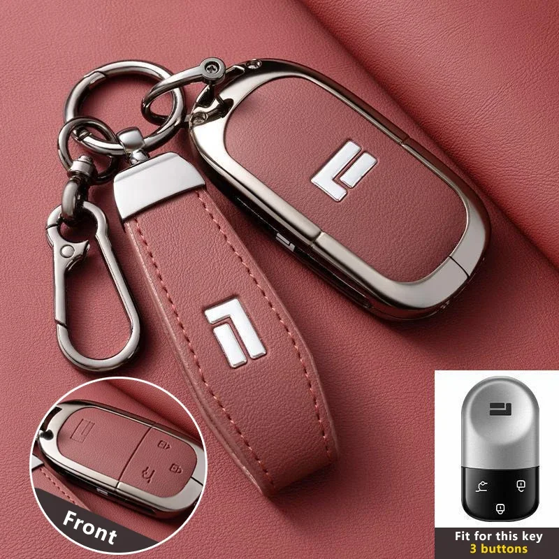 

Zinc alloy car key shell, suitable for Polestones ROX 01 Jishi car shape remote control decoration cover shell keychain.