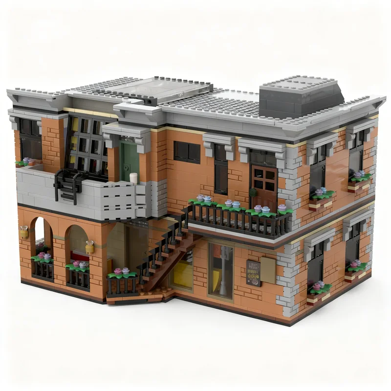2810pcs MOC SitComplex Joey Monica S Apartment Floors Modular Streetscape Model Building Blocks Toy Construction Christmas Gifts