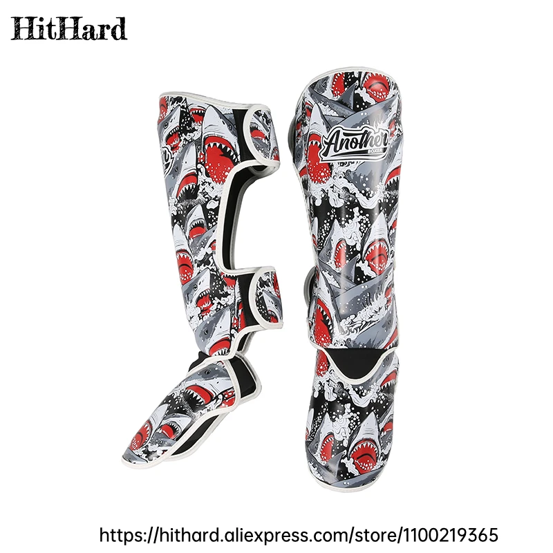

MMA Martial Arts Shin Guards Padded Adjustable Muay Thai Leg Guards with Instep Protection for Kickboxing MMA Training Sparring