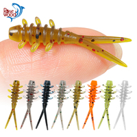 Rosewood 25mm Micro Worm Soft Fishing Lure TPR Floating Silicone Plastic Swimbait Softbait For Catching Horse Mackerel 20pcs/Box