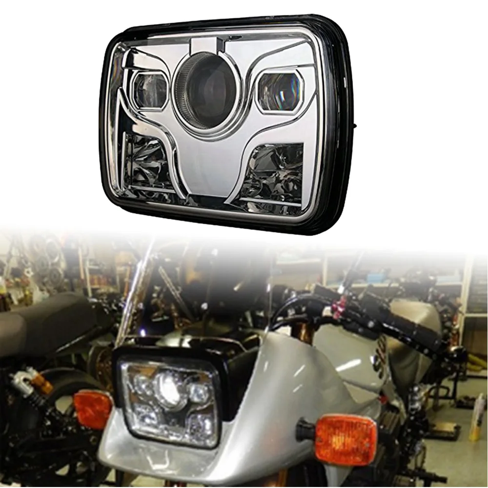 

Black 5x7 7X6" LED Headlight Sealed Headlamp For Kawasaki Katana GPZ 750 900 ZRX 1100 ZRX400 Cherokee XJ YJ MJ