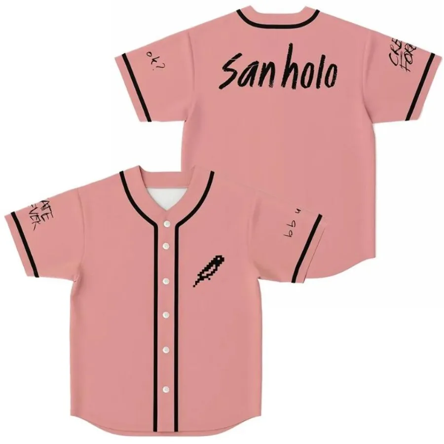 San Holo Merch Baseball T-shirt Women/Men Fashion Summer Short Sleeve Graphic Tees Streetwear Hip Hop Baseball Jersey