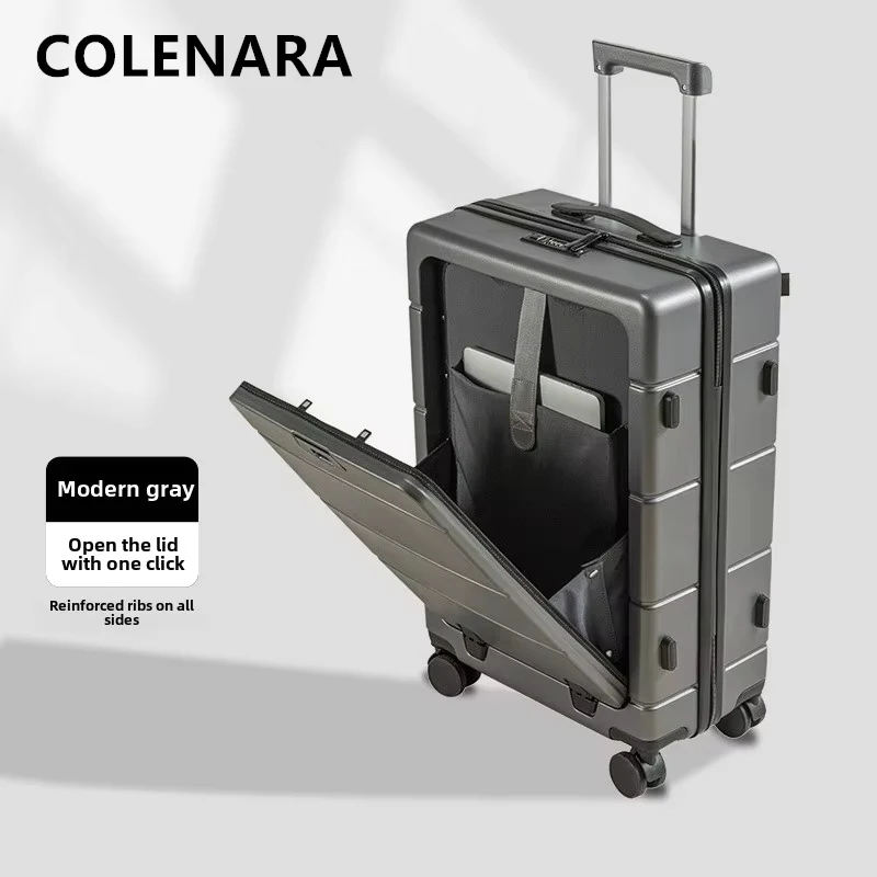 COLENARA Rolling Suitcase Front Opening Laptop Boarding Box 20