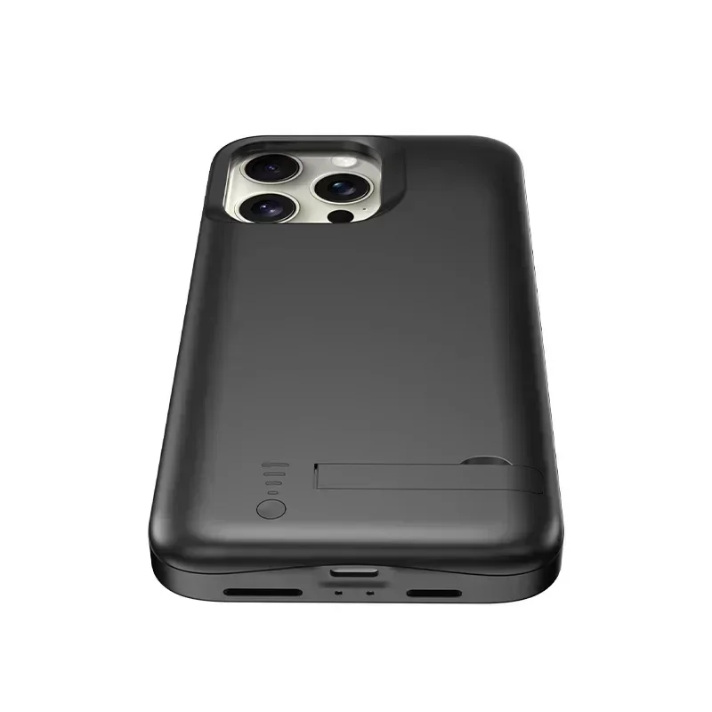 10000mAh Battery Case For iPhone 15 Pro Max Power Bank Charger Cover for iPhone 15 Plus Battery Charger Case Stand Back Cover