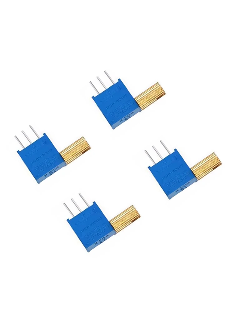 5pcs Metal long handle 3296X precision multi turn potentiometer 1K/2K/5K/10K direct insertion manually adjustable miniature adju