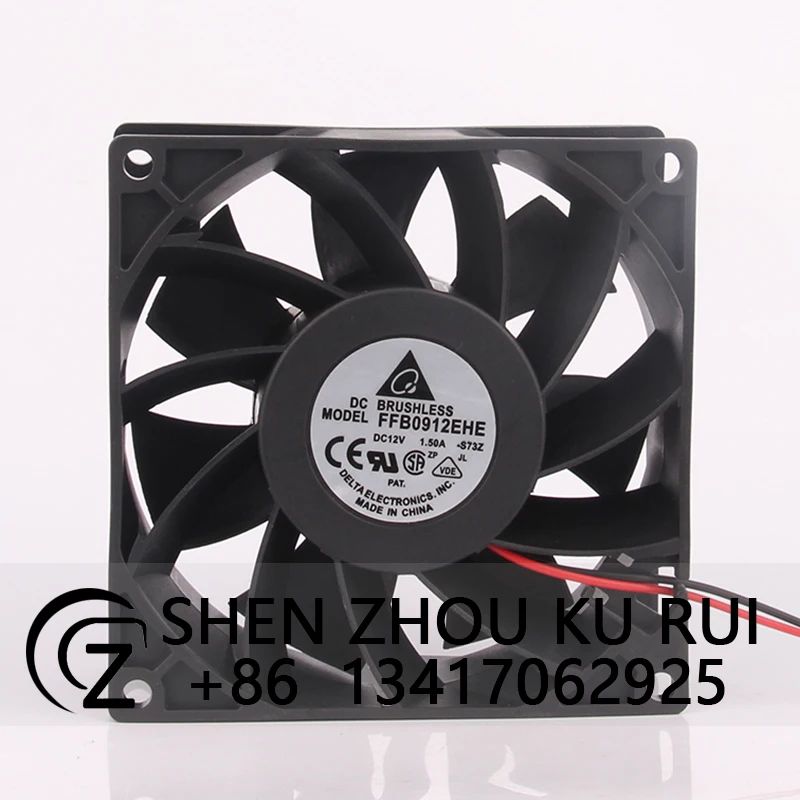 

Case Cooling Fan for Delta FFB0912EHE DC12V 1.5A EC AC 90x90x38MM 9CM 9038 High Air Volume Chassis Powerful Double Ball Bearing