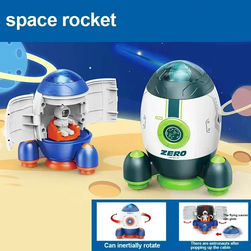 Children Puzzle Space Toy Car Simulation Model Astronaut Rocket