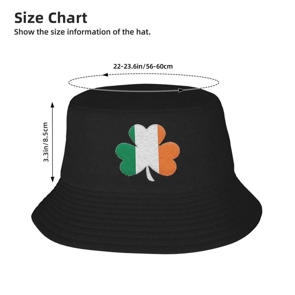 Irish Flag Irish Shamrock Bucket Hat Panama For Kids Bob Hats Hip Hop Fisherman Hats Summer Beach Fishing Unisex Caps