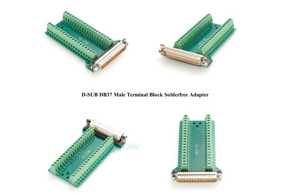 D-SUB DB37 Breakout-Stecker DB37 Stecker Seriell zu Schraubklemmen, lötfreies Verdrahtungsmodul, Signal-Breakout, DIN-Schienen-Leiterplatte – Detail 7