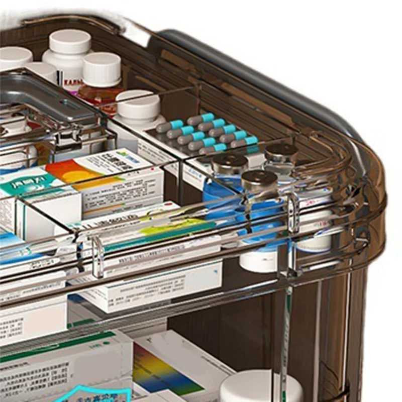 

KYCOR-Multi-Layer Household Medicine Storage Box - Emergency Organizer With Compartments,Household Storage Box