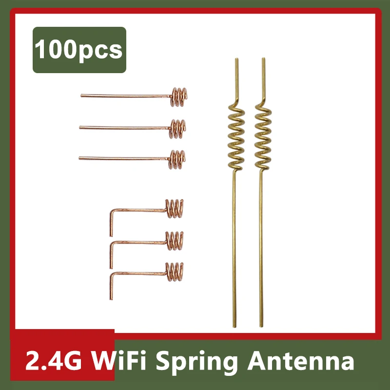 

100pcs 2.4G Internal spring antenna wifi built-in wireless module Helical antenna bluetooth Zigbee coil spring antenna welding