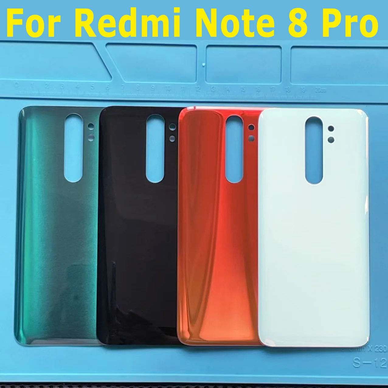 KOSPPLHZ For Redmi Note 8 Pro Back Glass Cover Rear Door For Redmi Note 8 Pro Battery Glass Back Cover Replacement