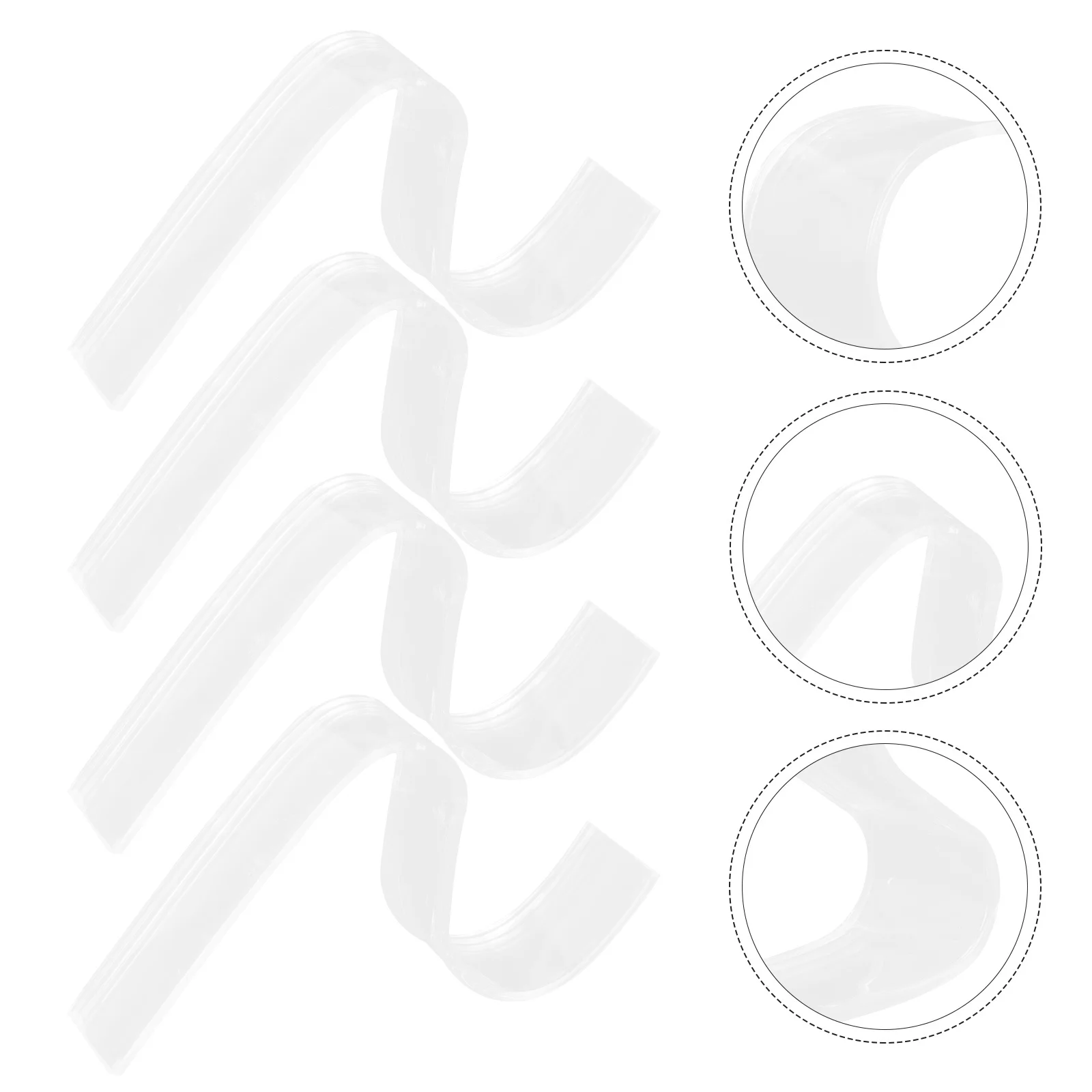 

4Pcs Belt Display Stand Acrylic Transparent Rack for Belts Storage Displaying in Shop Supermarket Desktop Decorative Holder