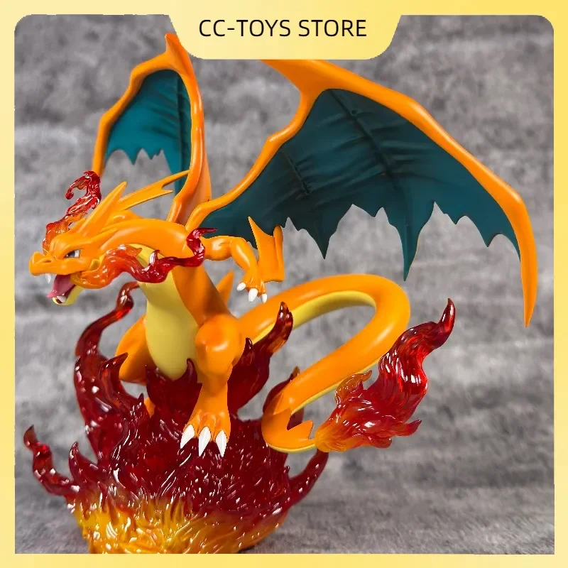 1/20 Scale Model Zxz Figure Pokemon Anime Peripheral Mega Charizard Y Action Figure Ornaments Toy Collectible Model Anime Gift