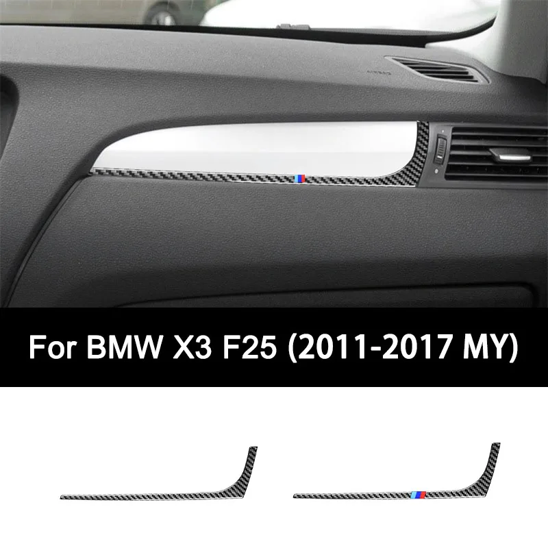 

For BMW X3 F25 (2011-2017 Model Year), Premium Carbon Fiber Car Co-pilot Instrument Panel Interior Sticker Auto Accessories